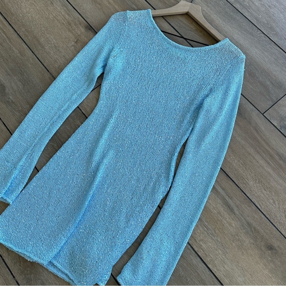 Asta Resort Light Blue Knit Dress